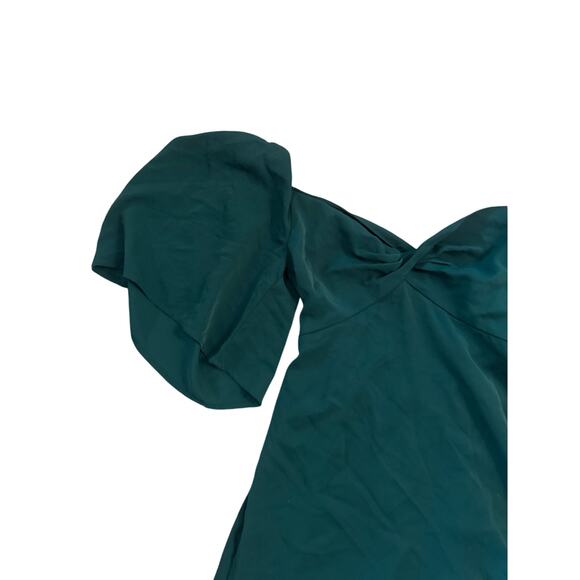 NWT Women XS Abercrombie & Fitch Angel Sleeve Mini Skort Green Dress Lined - Picture 2 of 5